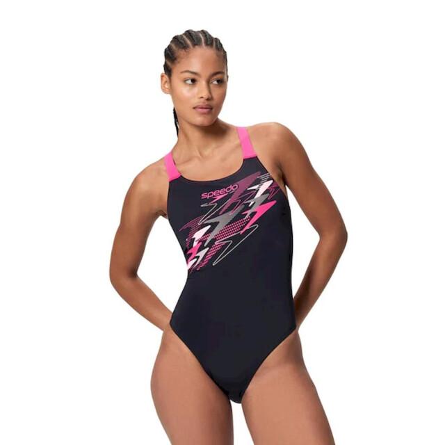 Speedo medley logo medalist 1p wedstrijd badpak dames -