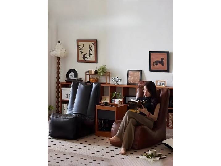 Canapé paresseux rétro, couchage couché, maison, petit salon, chambre à coucher, balcon, Vintage, paquet souple, chaise de loisirs simple