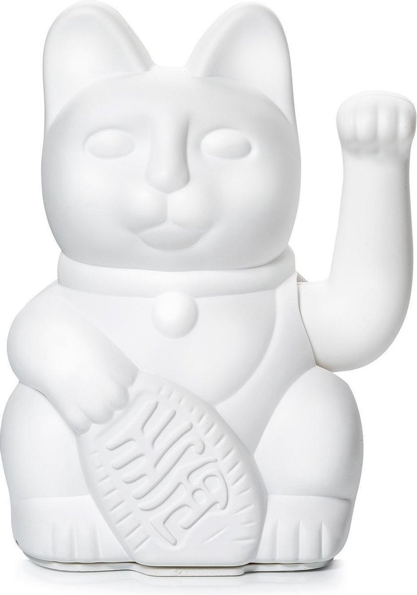 Donkey Products Wuivende Lucky Cat Maneki-Neko wit
