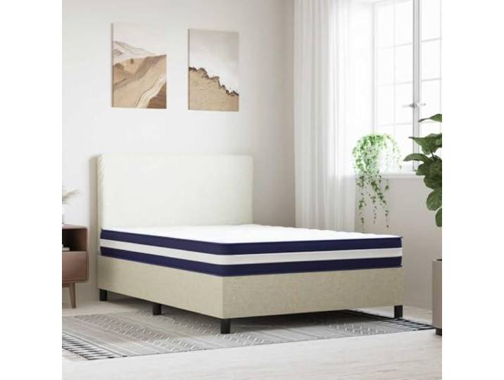 HBBMGYD Taschenfederkernmatratze, 140 x 190 cm, mittelfest, 7 Zonen Atmungsaktiver Stoff, gezielte Unterstützung, Geräuschabsorption, gerollte Lieferung, isolierende Schaumstoffschicht