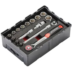 ROTHENBERGER 6 - Kant - Steckschlüssel 1/4 Zoll,17-teiliges Set - 1000002180