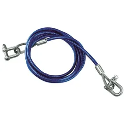 Abschleppseil mit Schäkeln, LAMPA Stahlseil, 3,5 m/8 mm/5 t, blau