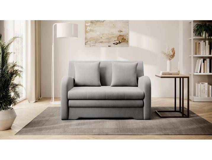 Arian Designer Sofa, Schlaffunktion, Stauraum, modernes Design, blau, kompakte Maße, bequem