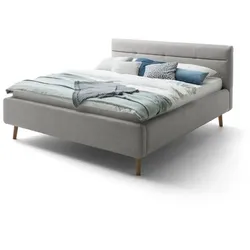 meise.möbel Polsterbett Lotte 160 x 200 cm Stoff Grau