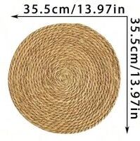 Inspired Finds Handmade Woven Seagrass Wall Basket Rustic Boho Hanging Decor For Home rustic Straw Plate