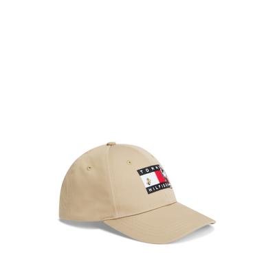 Baseball Cap TOMMY HILFIGER "PEANUTS FLAG LOGO CAP", Herren, Gr. L/XL, beige (camel), Web, Baumwolle, unifarben, Caps, Regular fit mit größenverstellbarem Verschluss
