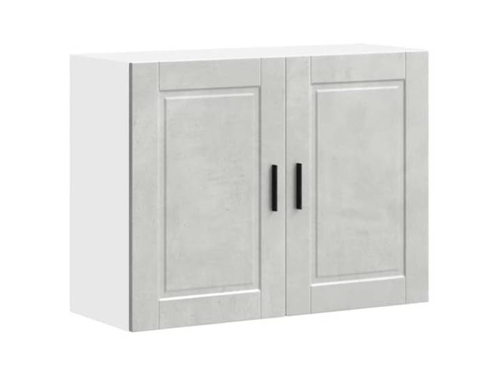 HKTMGDNG Küchen-Hängeschrank Porto, Wandschrank 80x31x60 cm Betongrau Kompakter Wandküchenschrank mit Türen für Schüssel und Töpfe. Flexibel einsetzbar in Flur oder Wohnzimmer.