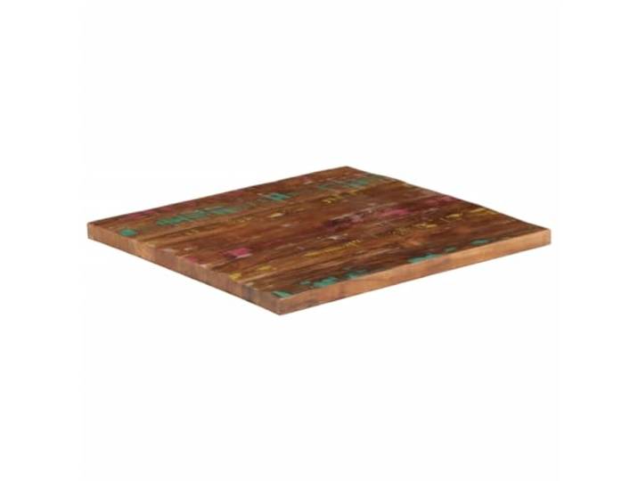 NKOPPFG Tischplatte 80x80x1,5 cm Quadratisch Altholz Massiv Recyceltes Holz, Rustikales Design, Vielseitig Kombinierbar, Feucht Abwischbar