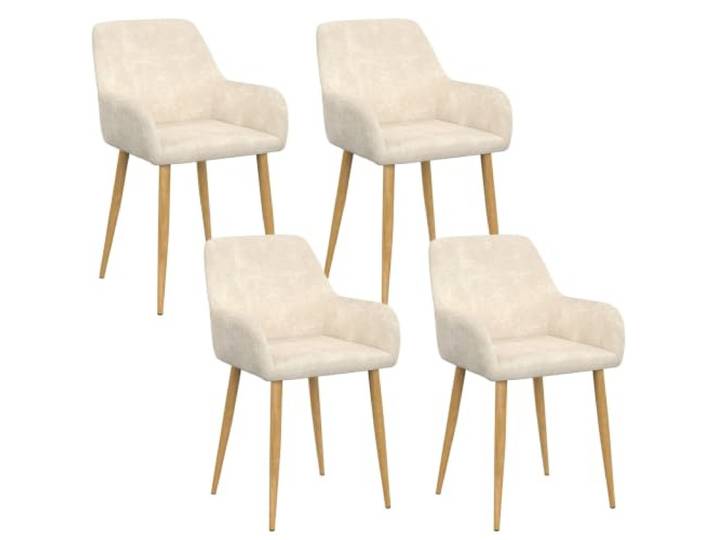 IDMarket - 4er-Set Rory-Stühle aus beigem Chenille-Stoff für das Esszimmer