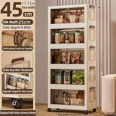 Inspire Essentials Foldable Storage Cabinet Wardrobe Organizer Large Capacity Dustproof Closet 5