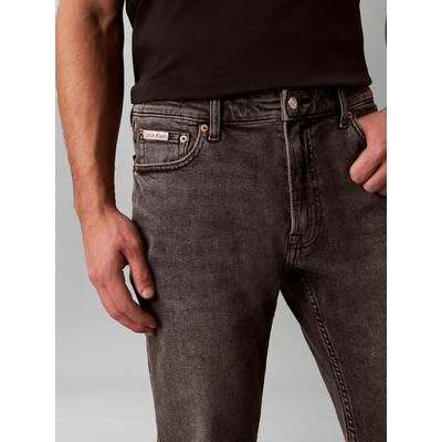 Slim-fit-Jeans CALVIN KLEIN, Herren, Gr. 32, Länge 30, grau (stone varnish), Denim/Jeans, Obermaterial: 98% Baumwolle, 2% Elasthan, slim fit lang, Jeans Slim-fit-Jeans, Slim fit mit Taschen
