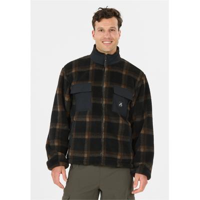 Fleecejacke WHISTLER "Carrillo", Herren, Gr. 3XL, braun (schwarz, mehrfarbig), 100% Polyester, kariert, normal, Rundhals, Jacken Fleecejacke, mit wärmender Isolierung