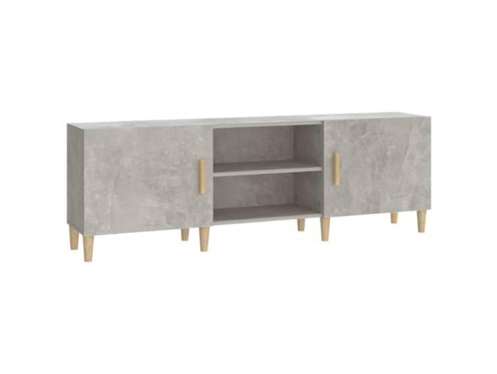 LMTYOENFG TV-Schrank Betongrau 150x30x50 cm Lowboard Holzwerkstoff Stabiles Lowboard in Beton-Optik für Wohnzimmer und Schlafzimmer mit viel Stauraum für Receiver und Spielkonsolen.