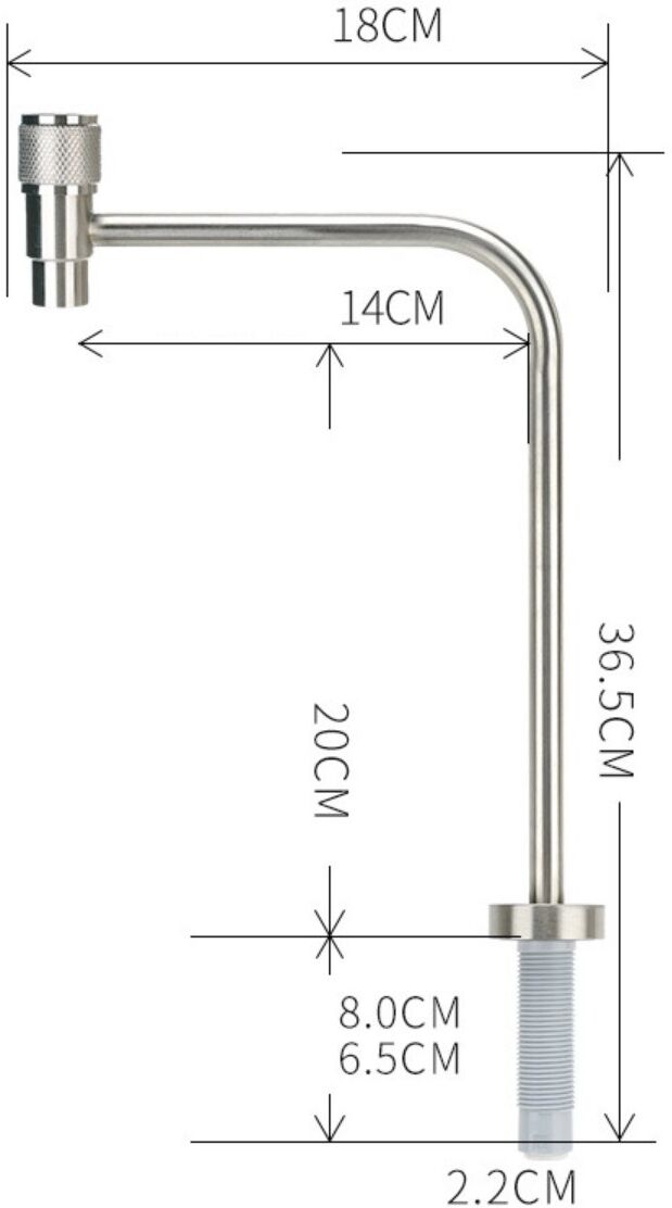 INF Robinet purificateur d'eau en acier inoxydable 304 - Robinet eau froide unique, Rotation 360°, Anti-éclaboussures,