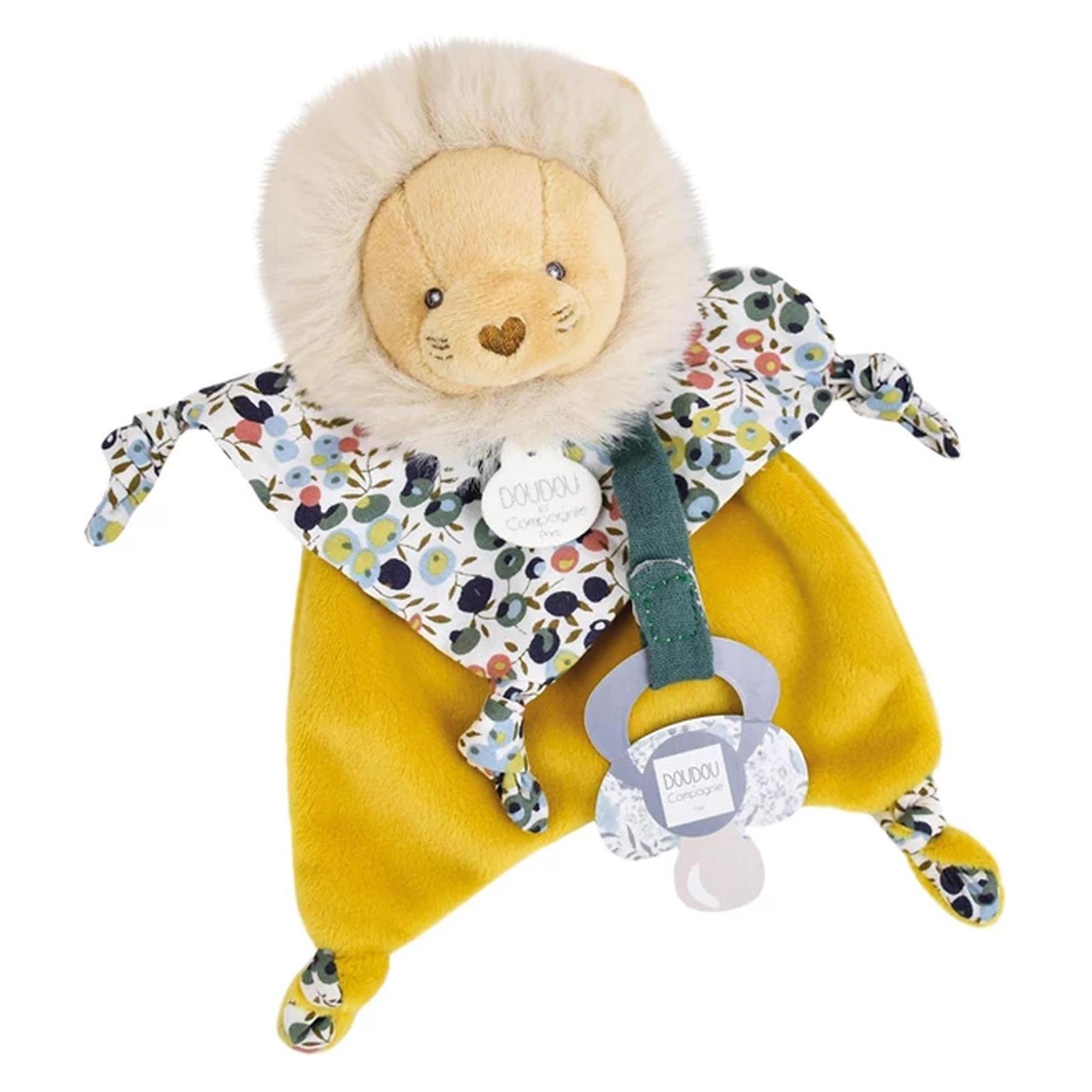 Doudou et Compagnie Löwe Schmusetuch mit Schnullerhalter, 20cm (8 x 14 cm) (DC4222)