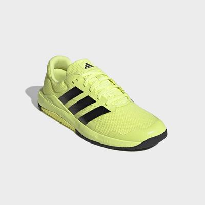 Trainingsschuh ADIDAS PERFORMANCE "DROPSET BASE", Herren, Gr. 45, gelb (frozen lemon, core schwarz, frozen lemon), Textil, Schuhe, ideal für Gym und Fitnessstudio