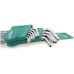 Jonnesway, Sechskantschlüssel, TORX-Schlüsselsatz mit Loch, extra lang, Grösse T9-T50, 10-teilig