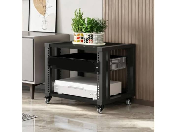 ZSCNYHMT Audio Rack, Verstellbares Mehrstöckiges Regal Audioausrüstung Flexible regalaufteilung, verstärkter rahmen, aufbewahrung für verstärker, receiver und mediengeräte