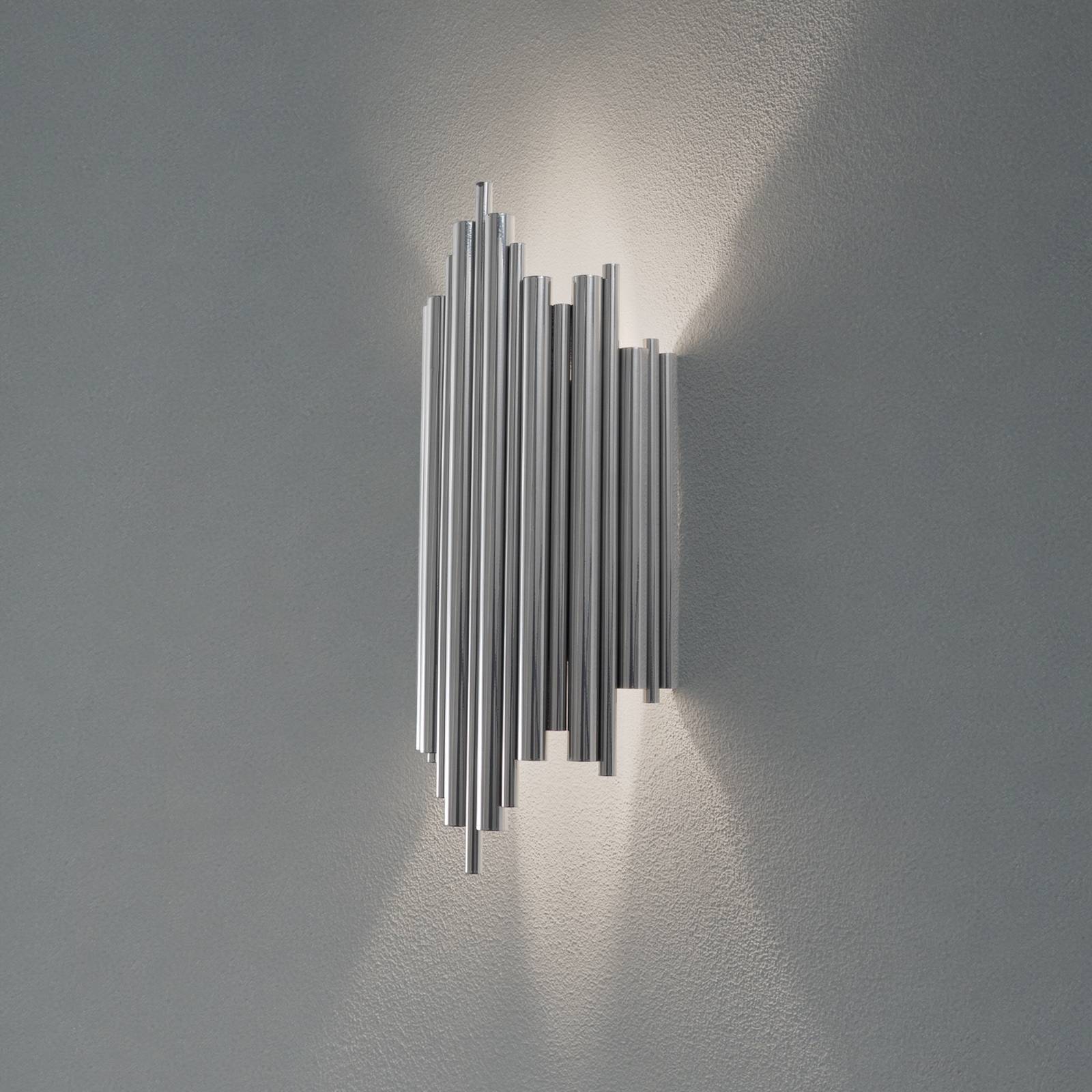 Wandlampe Reis Opviq, dimmbar, chrom / silber, für Wohn- / Esszimmer, Metall, Wandleuchte, Wandlampe Innen