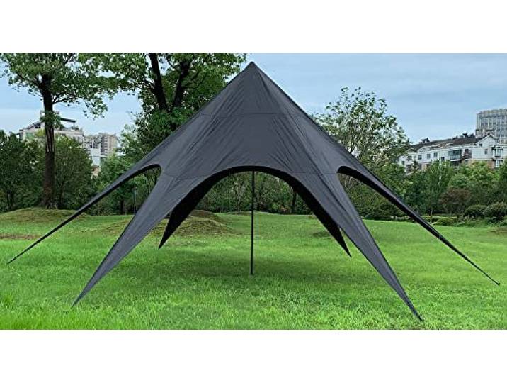 CLP Tente de Jardin en Forme d étoile 10m de Diamètre - Tente de Cérémonies avec Une Capacité de Couverture de 15 m² - Disponible en Plusieurs Couleurs:\, Couleur:Noir