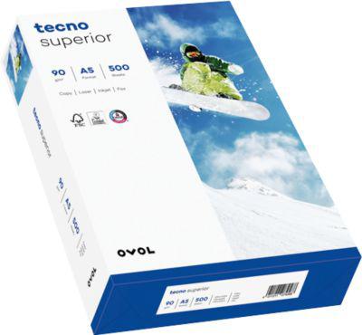 Kopierpapier tecno superior, DIN A5, 80 g/m², hochweiß, 5000 Blatt