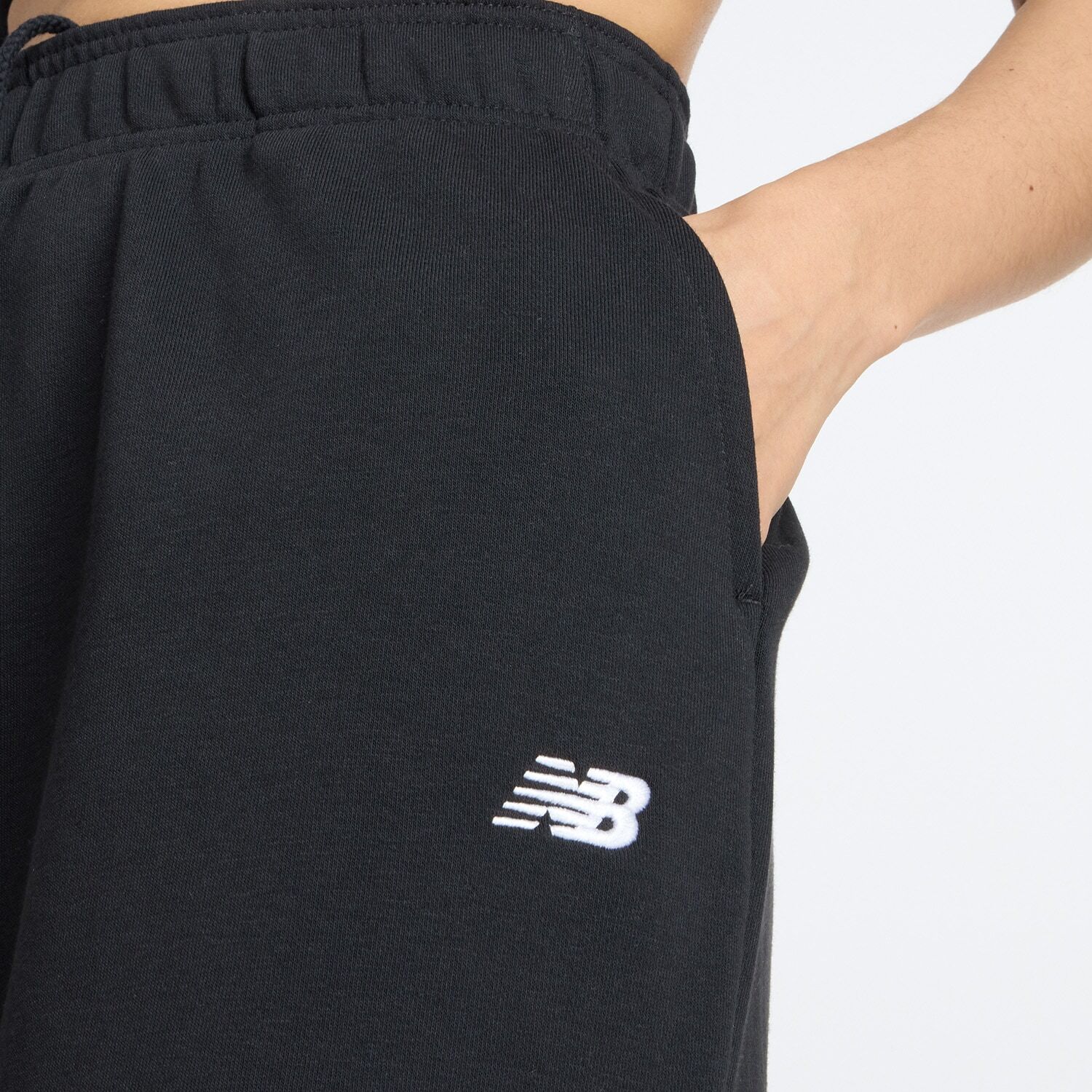 Jogginghose NEW BALANCE "SPORT ESSENTIALS FRENCH TERRY JOGGER", Damen, Gr. XXL, N-Gr, schwarz (schwarz (001)), Obermaterial: 60% Baumwolle, 40% Polyester, Hosen Jogginghose, lockere Passform, aus Baumwolle und Polyester