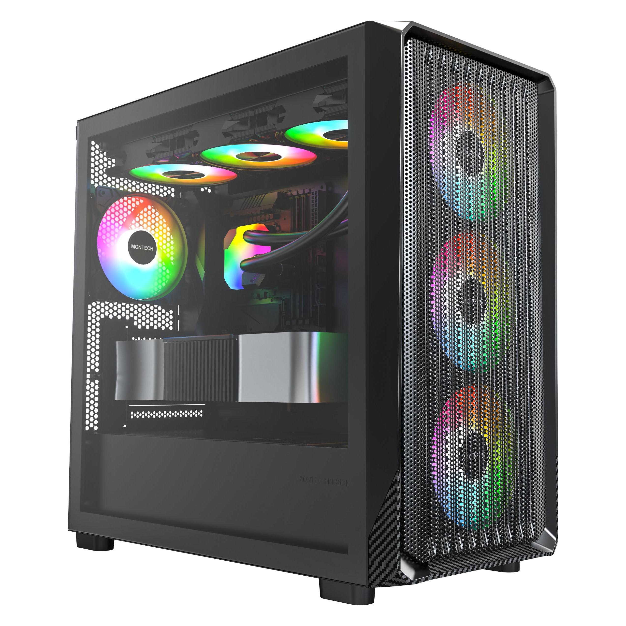 Montech X5M (schwarz, Tempered Glass) (mATX, Mini-ITX) (4710562749373)