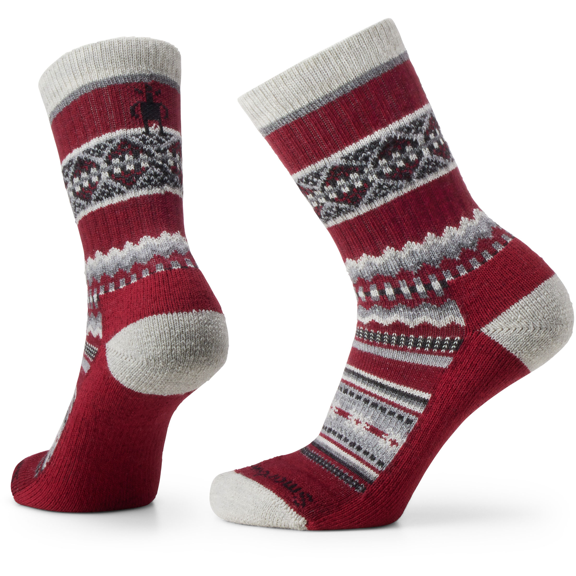 Smartwool Everyday Snowed In Sweater Crew Damen Freizeitsocken rot Größe 42 Lifestyle Widerstandsfähig Merinowolle
