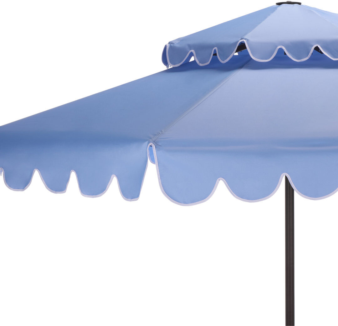 Dakota Fields Outdoor Grant Tilt Market Umbrella Baby Blue/White 253cm H X 257cm W X 257cm D