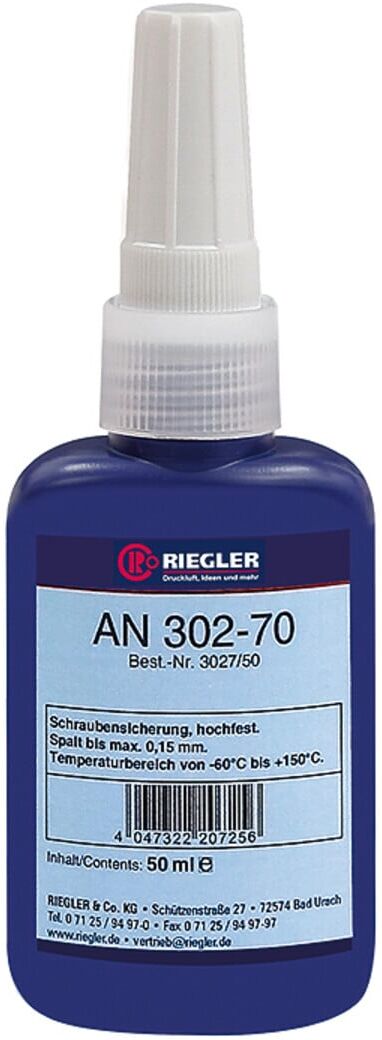 Riegler Lock AN 302-70, anaerober Klebstoff, hochfest, 50 ml (3027/50)
