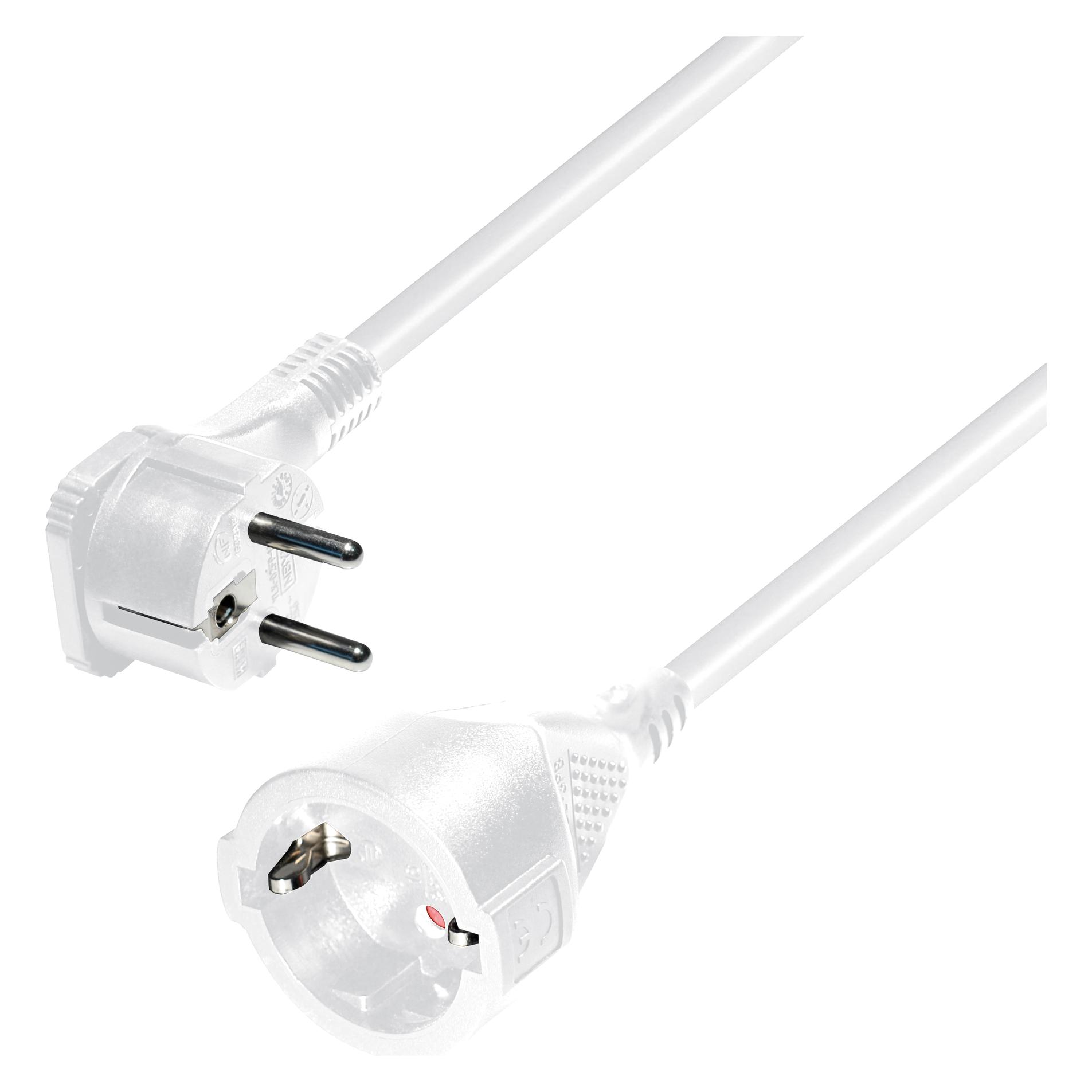 Maxtrack Schutzkontakt-Flachstecker - Verlängerungskabel mit Winkelstecker (5 m, CEE 7/7) (NV 55-5 W)