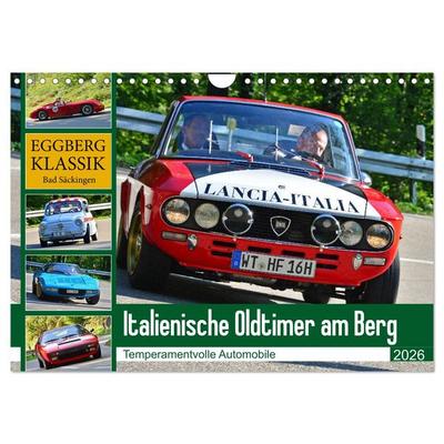 Italienische Oldtimer am Berg (Wandkalender 2026 DIN A4 quer), CALVENDO Monatskalender