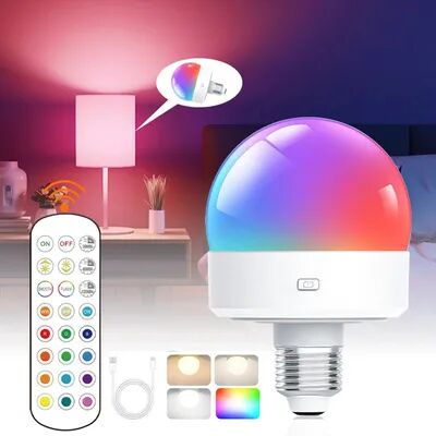 Evergreen Home Goods Rechargeable Light Bulbs, Battery Operated With Remote Control, Dimmable Lamp, Adjustable Color Temperatures Rechargeable Light Bulbs, Battery Operated With Remote Control, Dimmable Lamp, Adjustable Color Temperatures