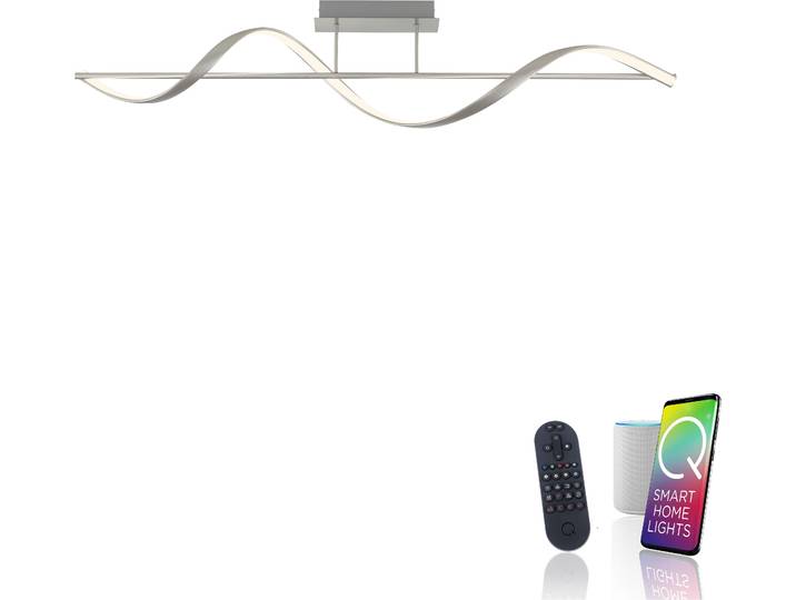 LED Deckenleuchte Q-SWING , stahlfarben, 1, 1 Stk., NEUHAUS Q SMART HOME LIGHTS, Leuchten, LED Deckenleuchte