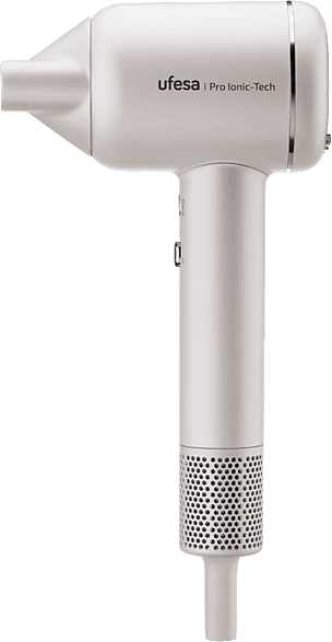 REACONDICIONADO Seminuevo Bueno Secador - Ufesa Pro Inonic Tech, 1600W, 3 Velocidades, Motor digital de alta velocidad, Ultrasilencioso, Blanco
