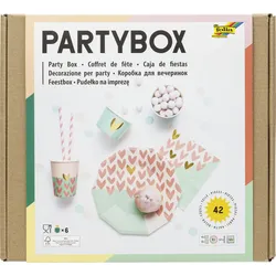 folia Herze Party-Set mehrfarbig
