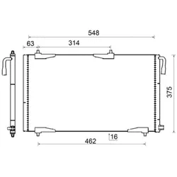 Kondensator Klimaanlage MAHLE AC 501 000S für Peugeot 206+ 206 Van