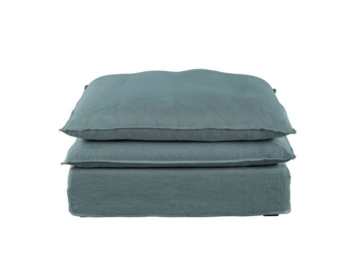 Pouf pour canapé modulable en lin argile