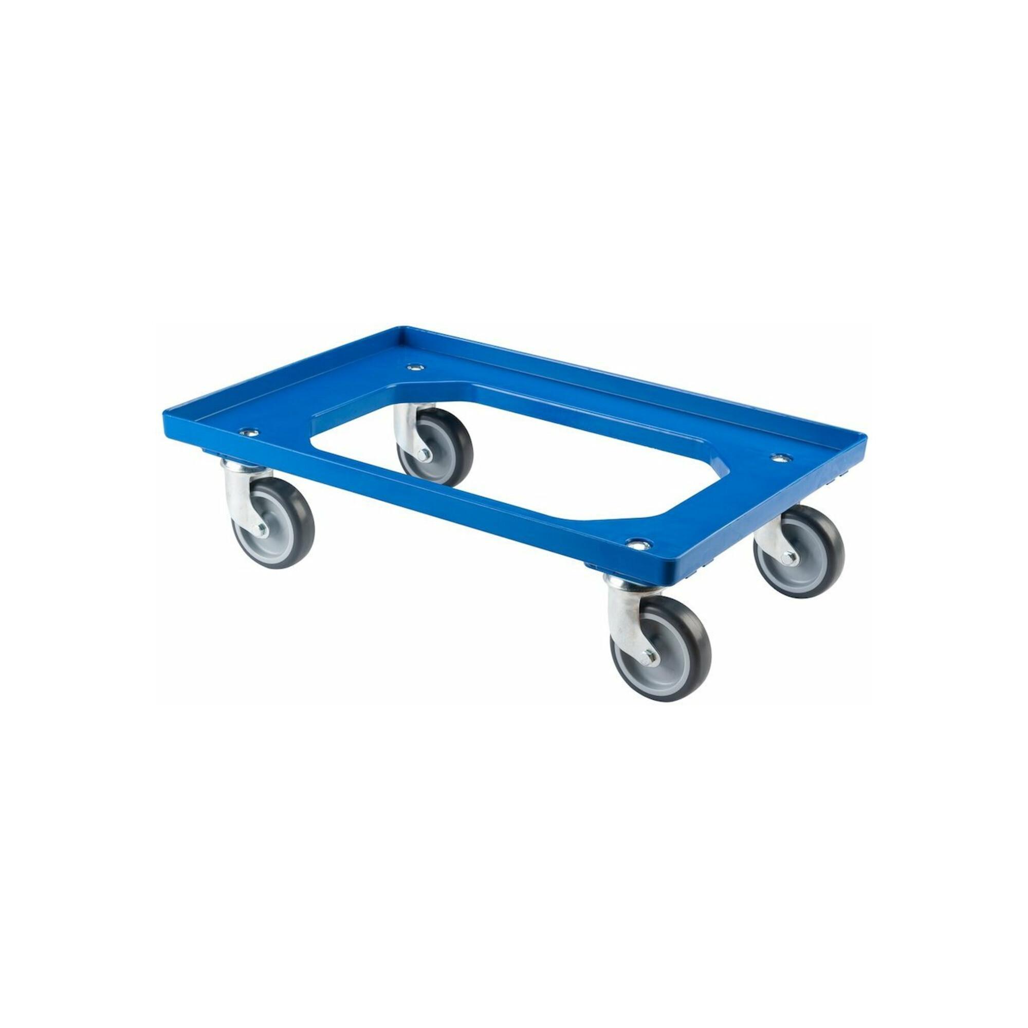 BS Rollen Allzweckrollersammler mit Platte TPR, blau, TK 250kg (T.-ROLLER.1B)