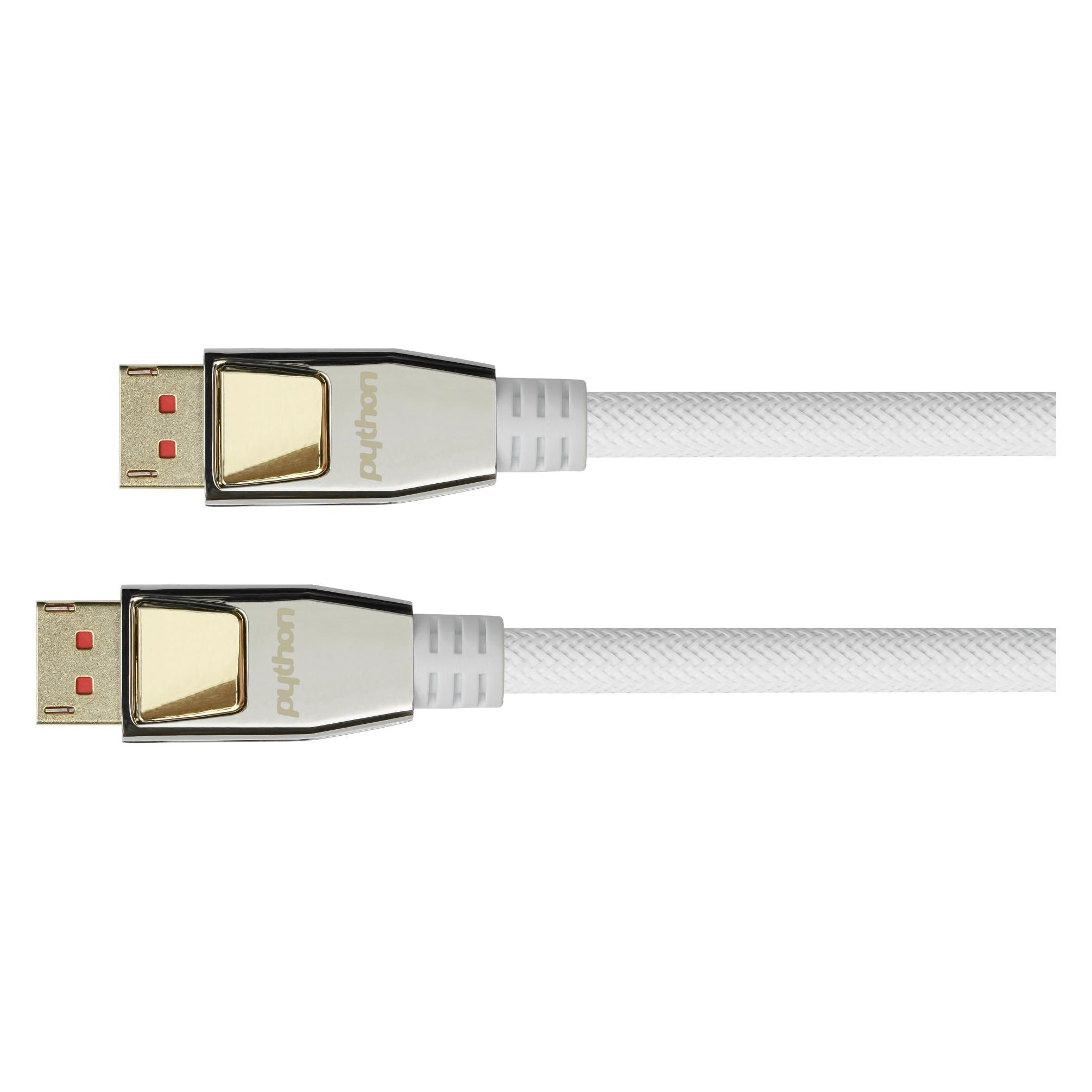 Python PYT M0259 DisplayPort Kabel DP 1.4 8Ka60 Hz aktiv weiss 10 m (10 m) (GC-M0259)