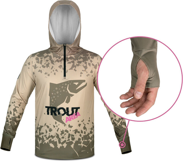 Sweatshirt avec une capuche Delphin UV ARMOR 50+ Trout S S