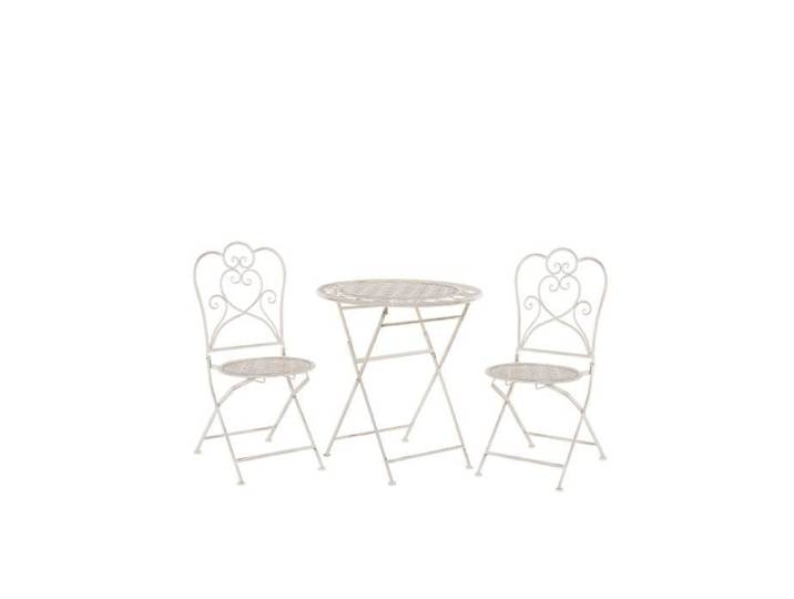 Beliani - Ensemble de terrasse bistrot table et 2 chaises beiges TRIESTE
