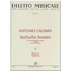 16 Sonaten Band 2 (Nr.5-8) für Violoncello und Bc, Fachbücher von Antonio Caldara