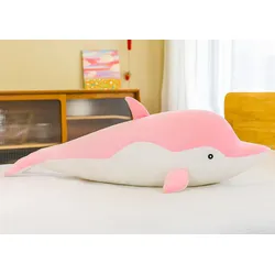 Rosa Delfin-Plüschmaskottchen 70 cm