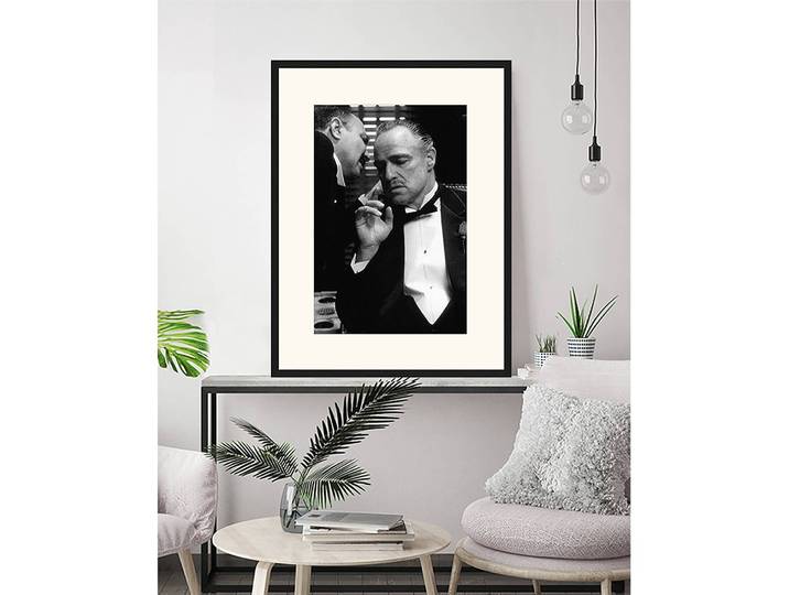Bild Godfather Rahmen: Massivholz Buche, lackiert Abdeckung: Plexiglas Schwarz 63 x 83cm
