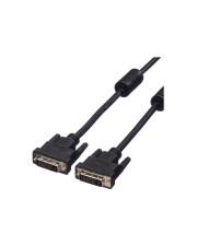 ROTRONIC-SECOMP VALUE DVI-Kabel Dual Link DVI-D M bis M 10 m Daumenschrauben Schwarz (11.99.5595)