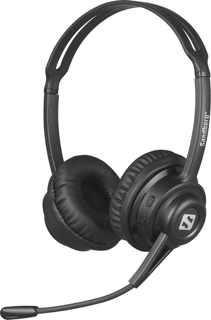 Sandberg Bluetooth-hoofdtelefoon met actieve ruisonderdrukking (ANC) en omgevingsgeluidsversterking (ENC), model 126-44