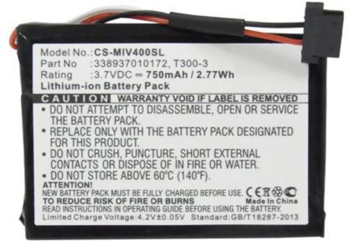 Beltrona Navigationsgeräte-Akku ersetzt Original-Akku (Original) 338937010172, T300-3 3.7V 750 mAh