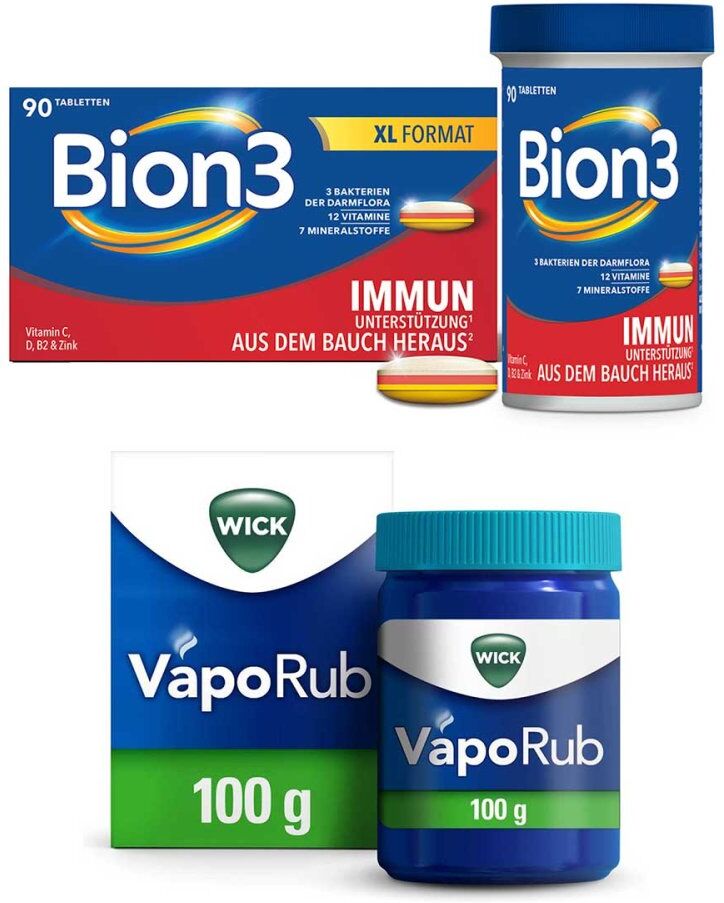 Bion 3 Immun Tabletten 90 Stk + Wick Vaporub Erkältungssalbe 100