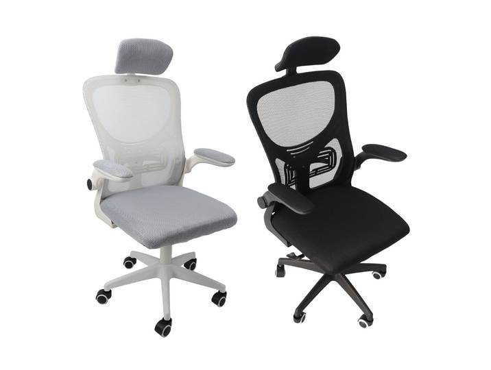 Chaise d'ordinateur, accoudoirs rotatifs à 90 degrés, appui-tête 3D, capacité de charge de 330,7 lb avec 5 roues pour le travail